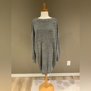 Cozy Oversized Gray Knit Sweater dress